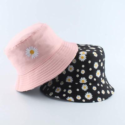 Summer Daisies Bucket Hat Women Fashion Cotton Beach Sun Hat