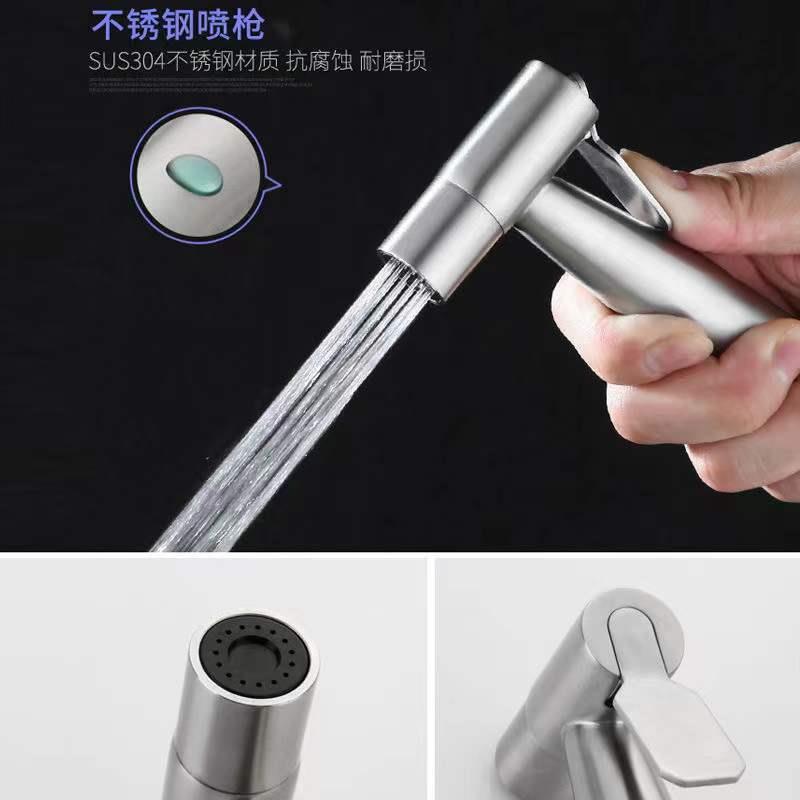 Black Bidet Faucet Hand Protable Toilet Bidet Sprayer Stainl