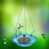 Fountain Solar Pump Bird Bath Powered Hanging