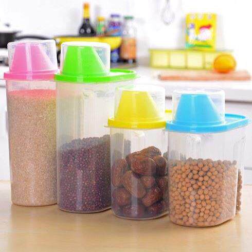 food sealed can transparent plastic storage pot jar 大储物罐