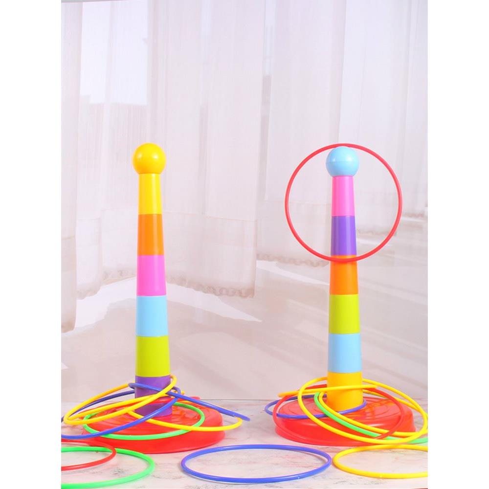 Hoop Ring Plastic Toss Quoits Garden Game Pool Kids Toy Outd
