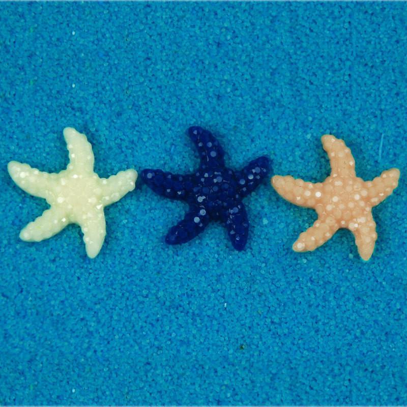 5/10/20pcs Mini Resin Cute Multicolor Miniature Sea Star Tan