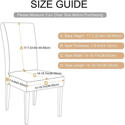 Geometry Dining Chair Cover Christmas Pattern Stretch Remova