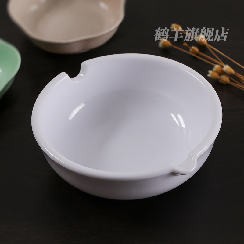 加厚防摔仿陶瓷毛笔墨碟图片