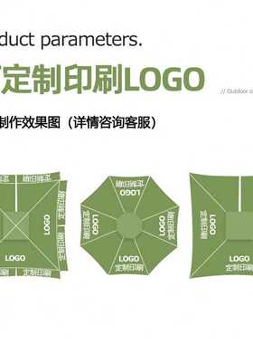 洛港27M铁艺中柱伞单顶墨绿色70斤升级底座户外遮阳伞中柱伞庭u.