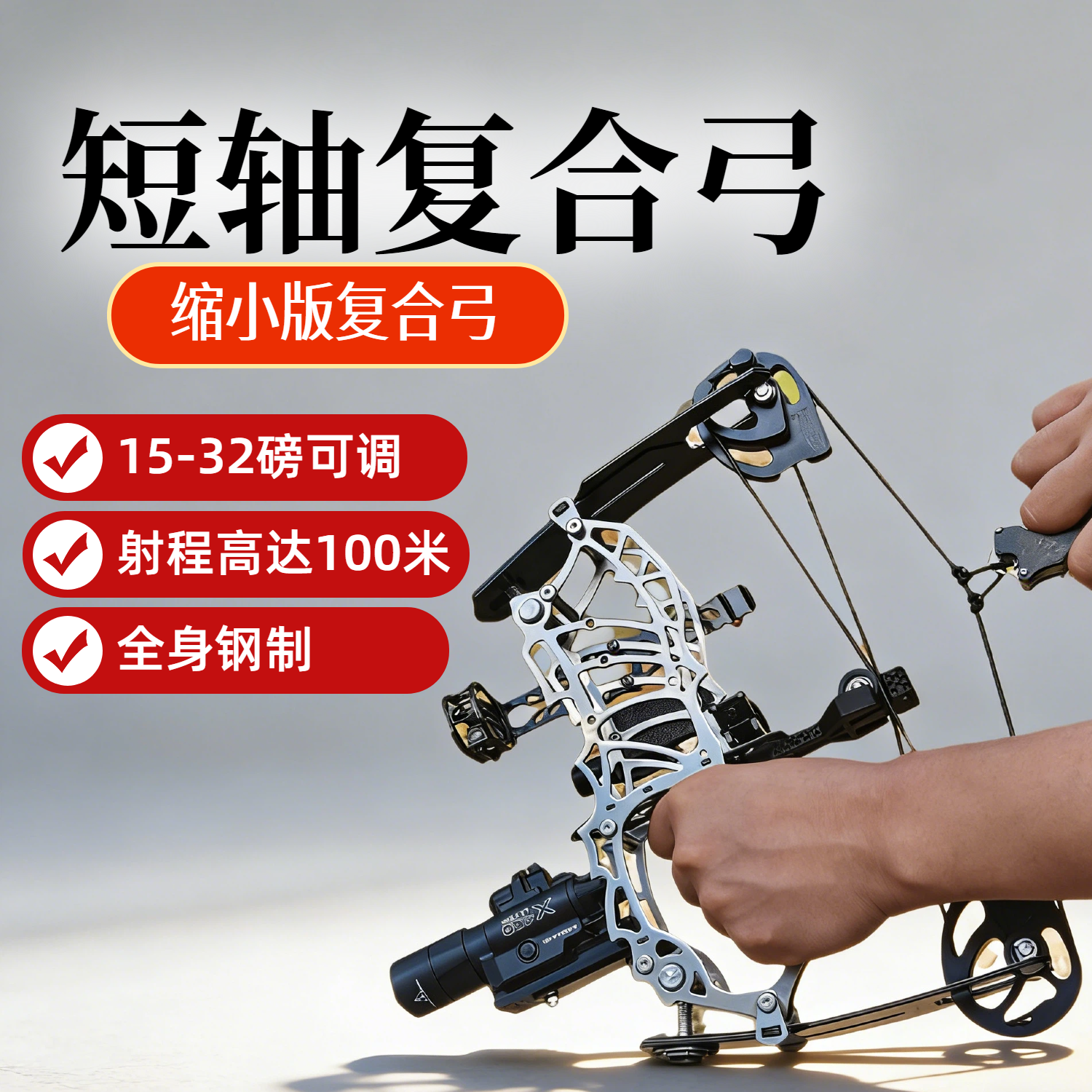 缩小版迷你复合弓成人户外射箭大威力金属弓箭夜视套套装铝合金弓,玩具/童车/益智/积木/模型,弹弓/飞镖/射击/射箭类,淘宝优惠券,粉丝福利购,淘宝优惠卷