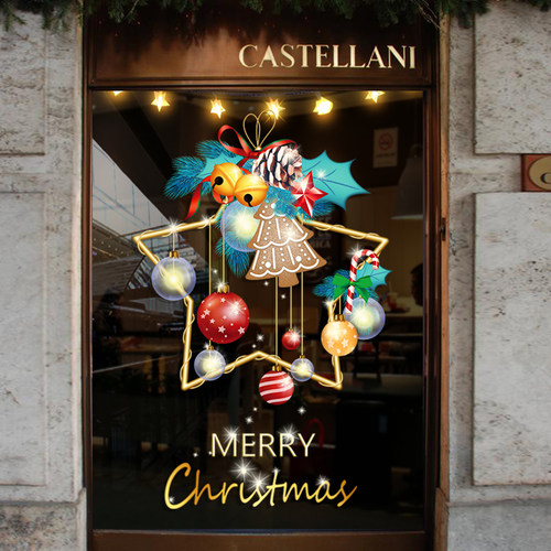 圣诞节装饰品静电玻璃门贴纸窗花