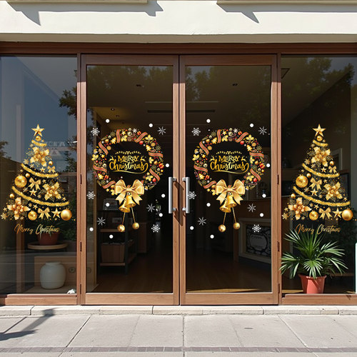 圣诞节装饰品静电玻璃门贴纸窗花