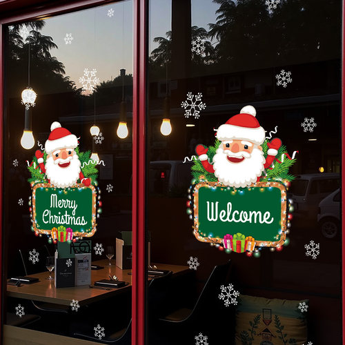 圣诞节装饰品静电贴玻璃门贴纸