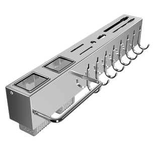 不锈钢刀架壁挂式免打孔厨房用品菜刀置物架刀具筷子筒一体收纳架