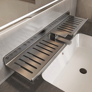 镜前卫生间置物架厕所洗手台盆洗漱台壁挂式免打孔水龙头收纳架子