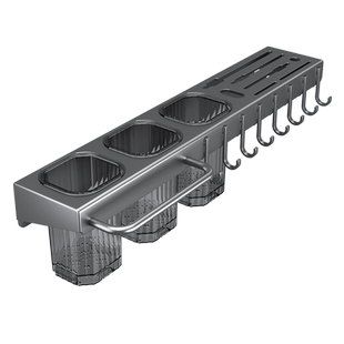 筷子筒刀架一体收纳架厨房壁挂式免打孔刀具置物架菜刀筷筒勺挂架