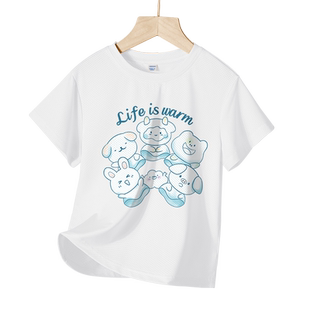 真维斯童装女童短袖t恤2026新款夏季冰丝网眼半袖儿童速干衣夏装