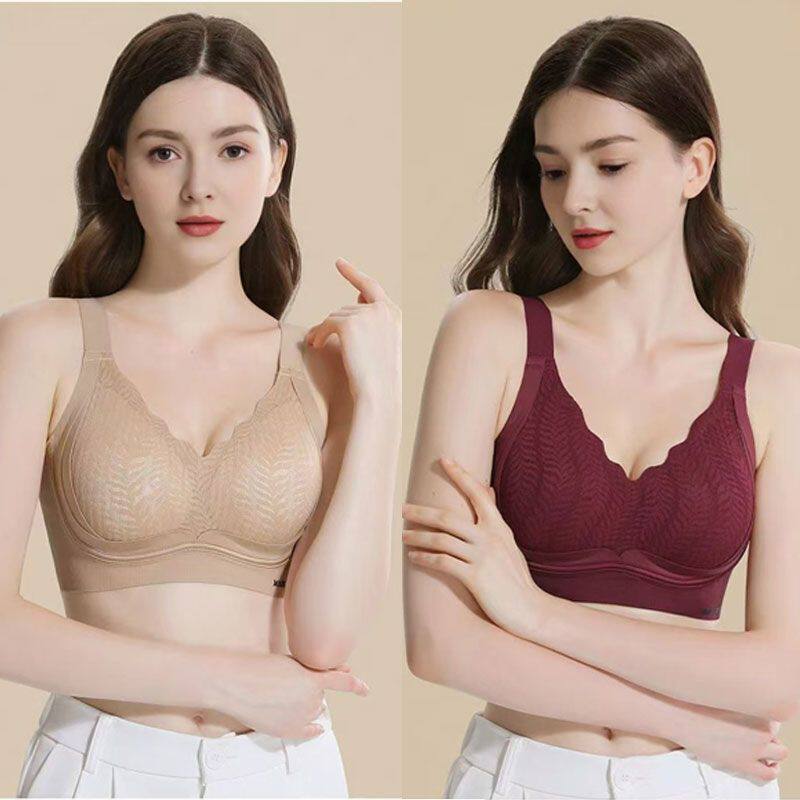 无痕内衣女无钢圈小胸聚拢上托提拉防下垂收副乳大胸显小胸罩文胸