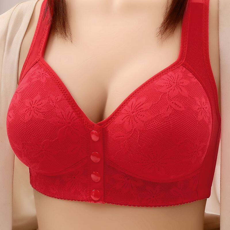 本命年大红色前扣式妈妈薄款背心式内衣聚拢防下垂定型无钢圈文胸,女士内衣/男士内衣/家居服,中老年文胸,淘宝优惠券,粉丝福利购,淘宝优惠卷