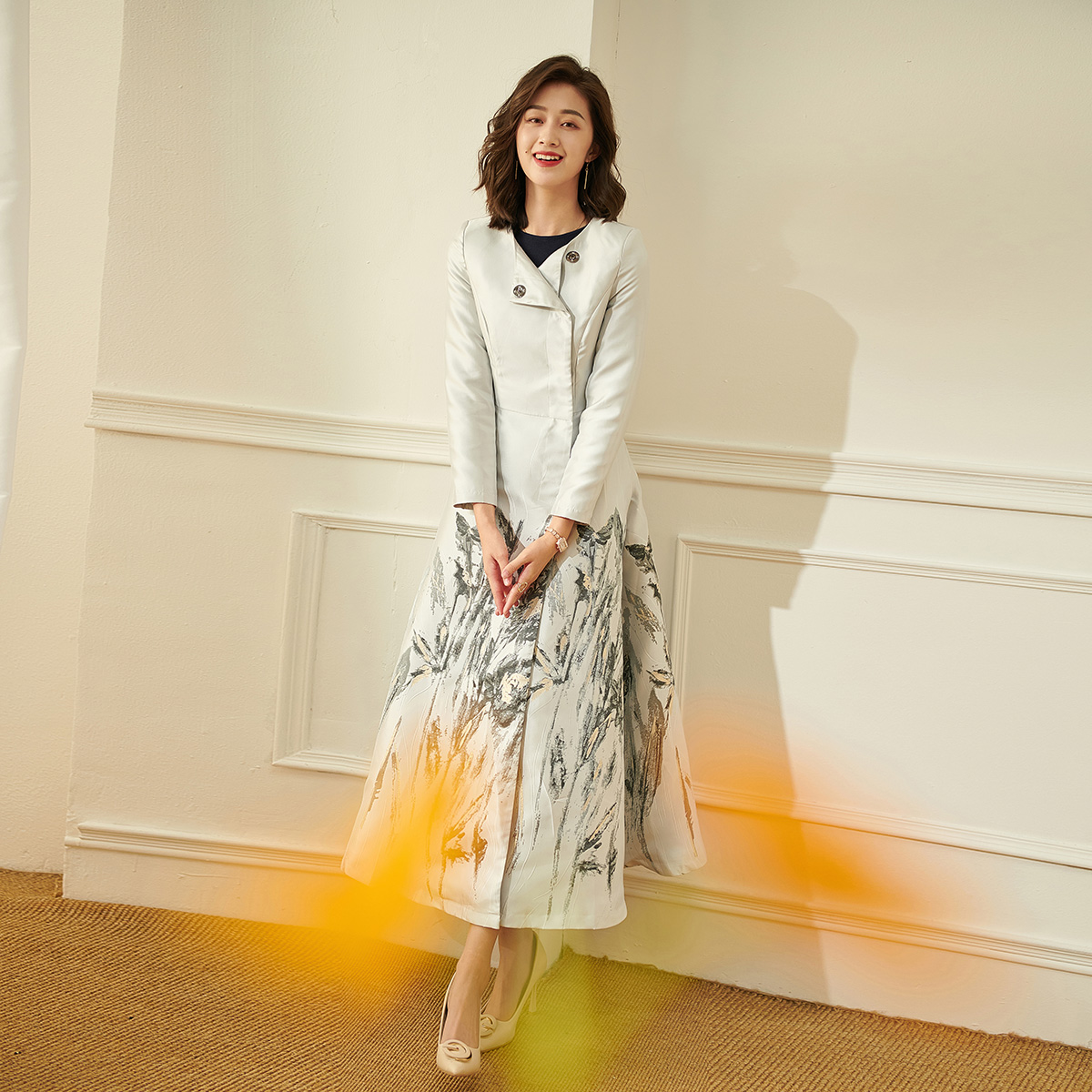 复古名媛气质外套女优雅时尚风衣