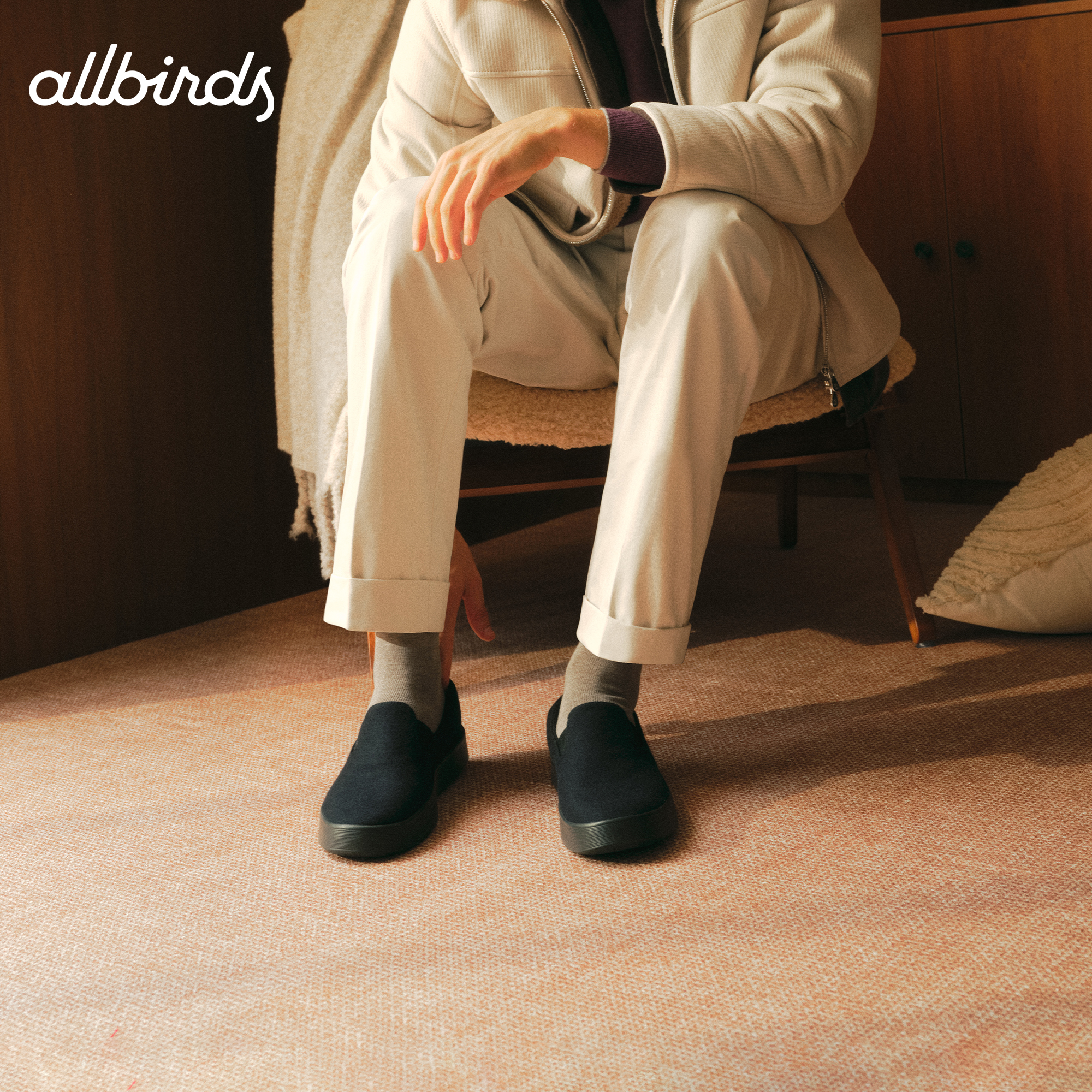 Allbirds休闲鞋Wool Cruiser Slip On新品羊毛舒适通勤男鞋一脚蹬