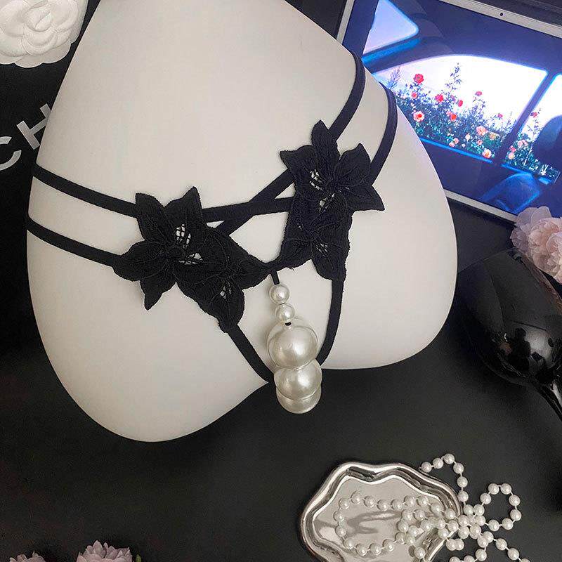 大珍珠 直径2.5cm性感蕾丝丁字裤女纯欲内裤2025新款