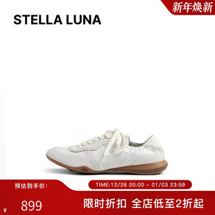 面橡胶薄底慢跑鞋 STELLA 多材质拼接鞋 25SS春夏新款 LUNA女鞋