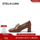 面金色T型装 牛皮鞋 25SS春夏新品 饰中跟乐福鞋 STELLA LUNA女鞋