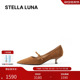 STELLA 金属扣饰真皮鞋 LUNA女鞋 底小猫跟玛丽珍高跟鞋 25FW新品