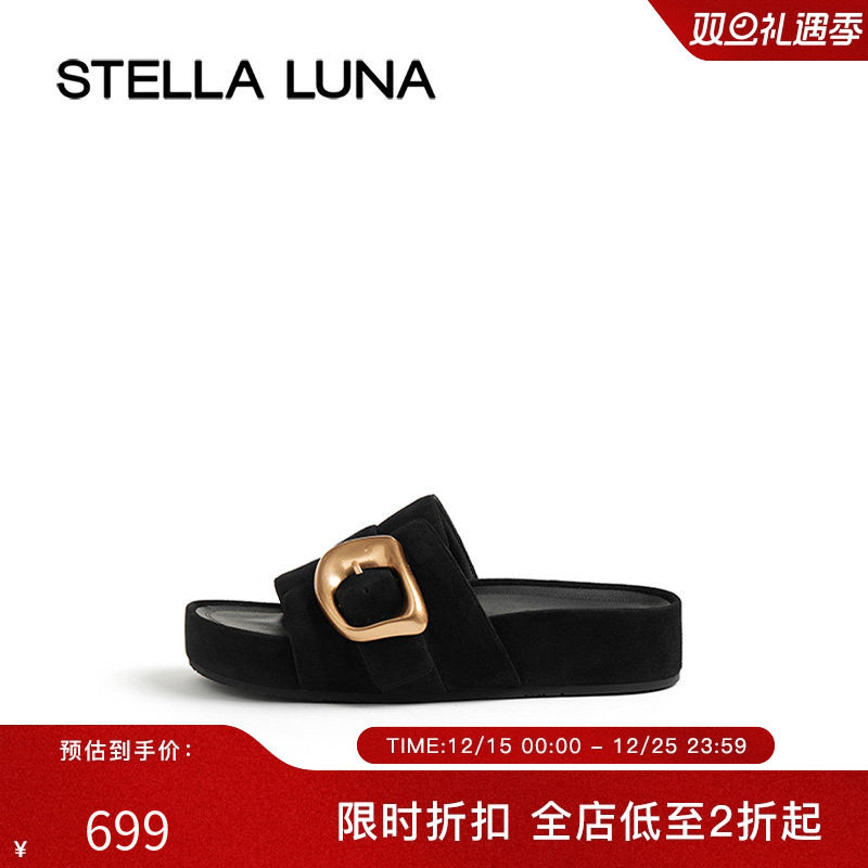 STELLA LUNA女鞋25SS新品单鞋 BRASS TACKS 金属扣饰博肯凉拖