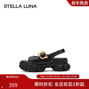 凉鞋 24SS新品 BRASS TACKS STELLA 金属扣饰厚底休闲凉鞋 LUNA女鞋