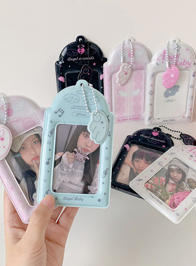 Hisocute天使系列三寸追星卡套学生带挂件公交卡卡包少女小卡卡套