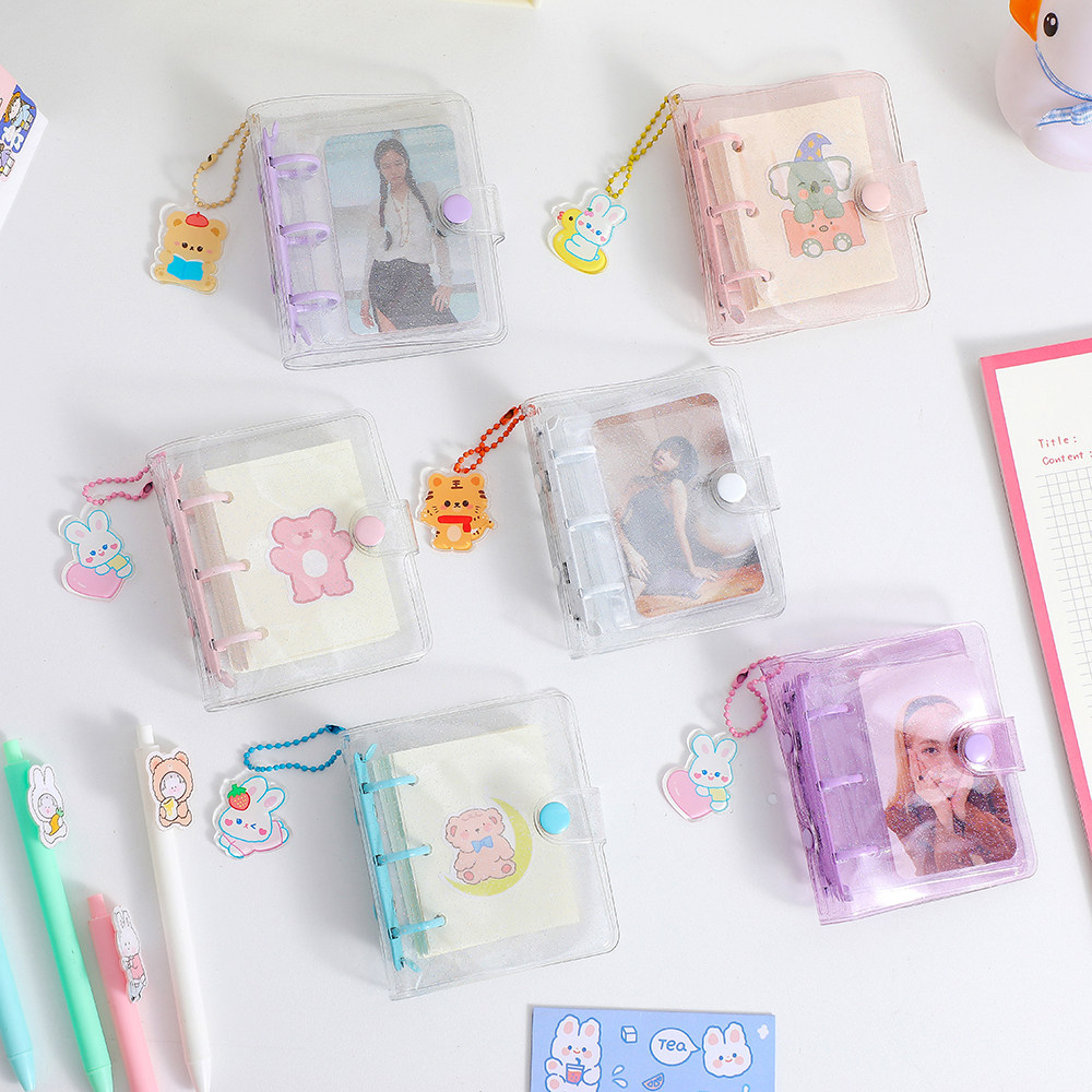 学生三孔活页夹韩版ins少女追星手帐本笔记日记本相片收纳册小本