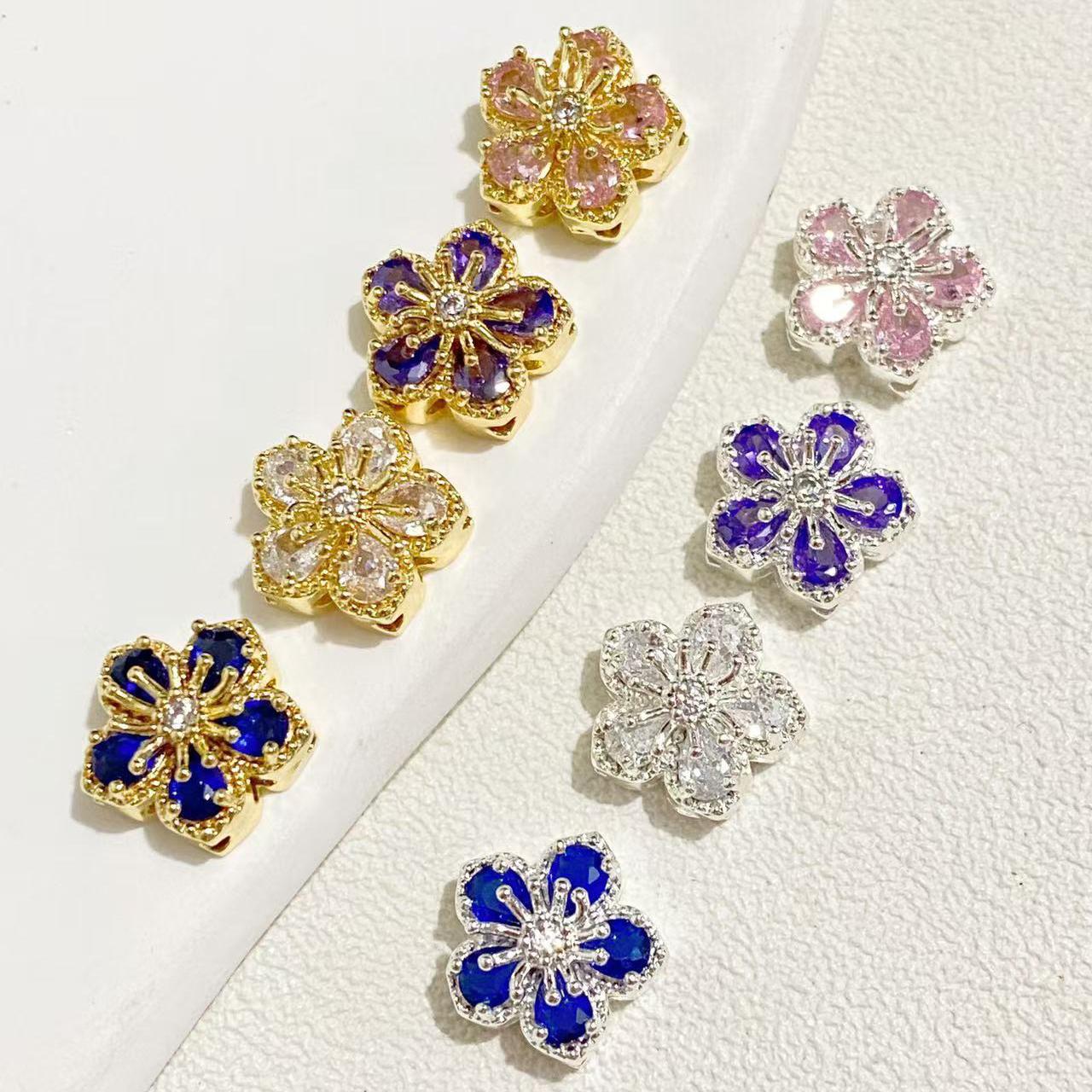 锆石花朵手串饰品配件