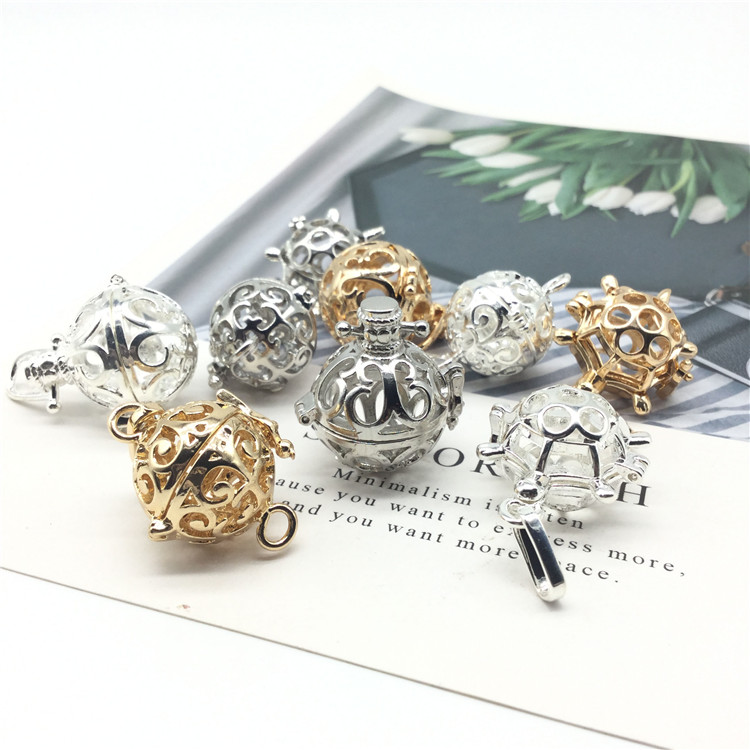 diy镂空可打开香囊宫铃动物吊坠