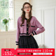 毛衣女 针织衫 白鹿语小香气质温柔风短外套秋冬新款 圆领长袖