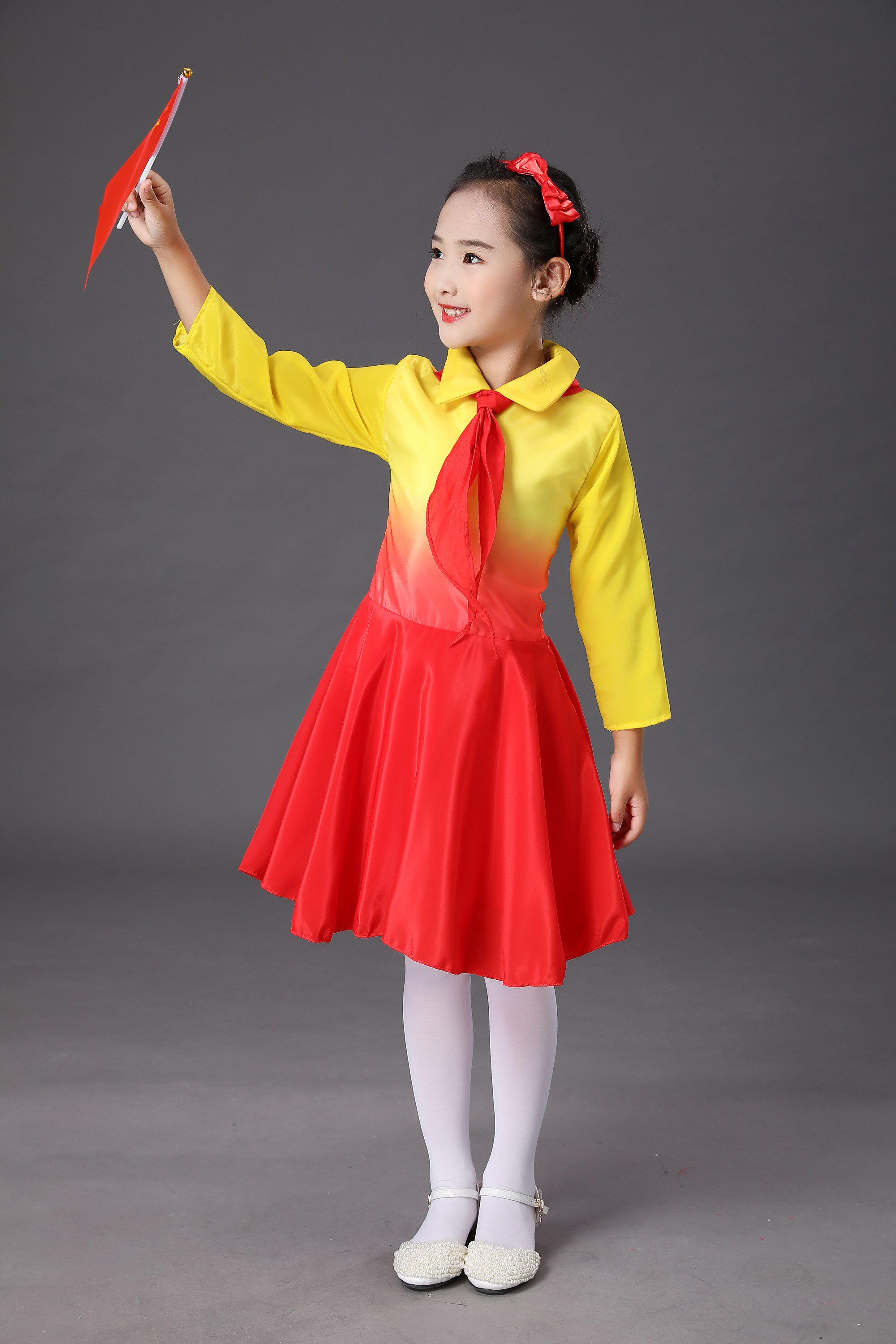 儿童红领巾合唱服中小学生元旦红歌汇演演出服少先队员舞蹈表演服