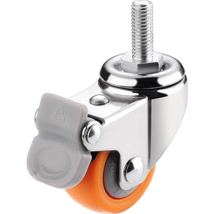 尼龙承重万向轮滑轮转向轮小型轱辘滚轮m6m8m10丝杆万向脚轮大全