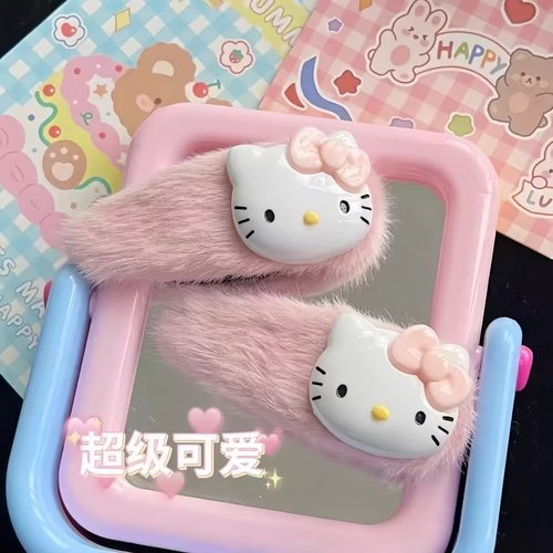 秋冬毛绒发夹bb夹星形发卡ins