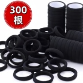 黑色毛巾发圈女高弹力耐用长发编发绳无接缝橡皮筋头绳扎头发发饰