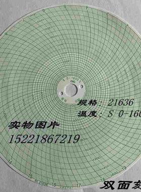 天章圆盘圆形温度热处理仪表记录纸21636 XWG S0-1600度 曲线划线