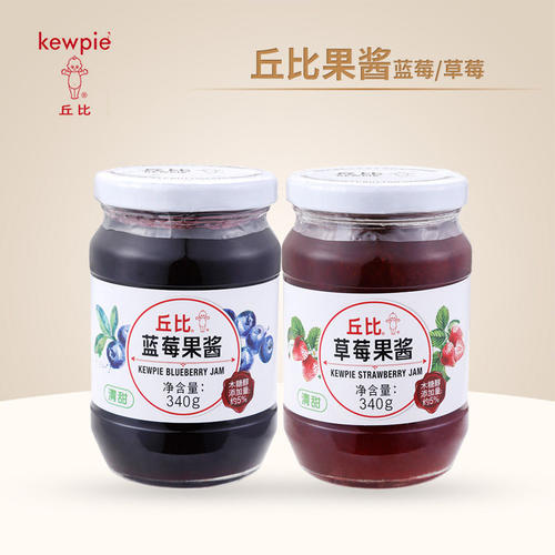 丘比草莓蓝莓夹面包涂抹水果酱