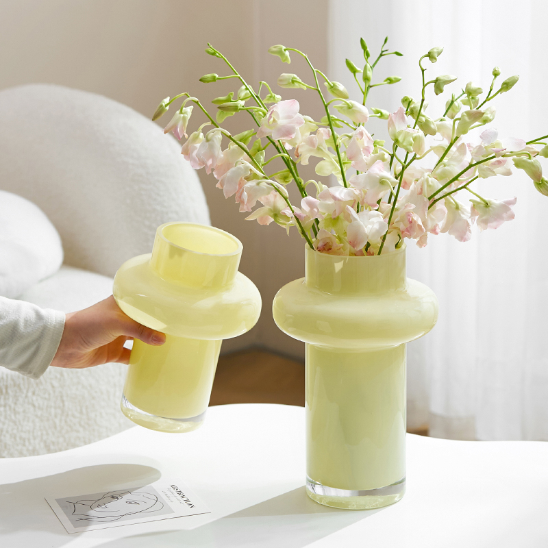 花瓶摆件客厅插花玻璃高级感中古