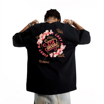 STA旗舰店美式潮牌短袖男女夏季高街复古t恤vintage纯棉情侣上衣