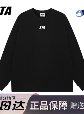 STA旗舰店基础logo印花男女长袖美式潮牌高街重磅纯棉情侣卫衣