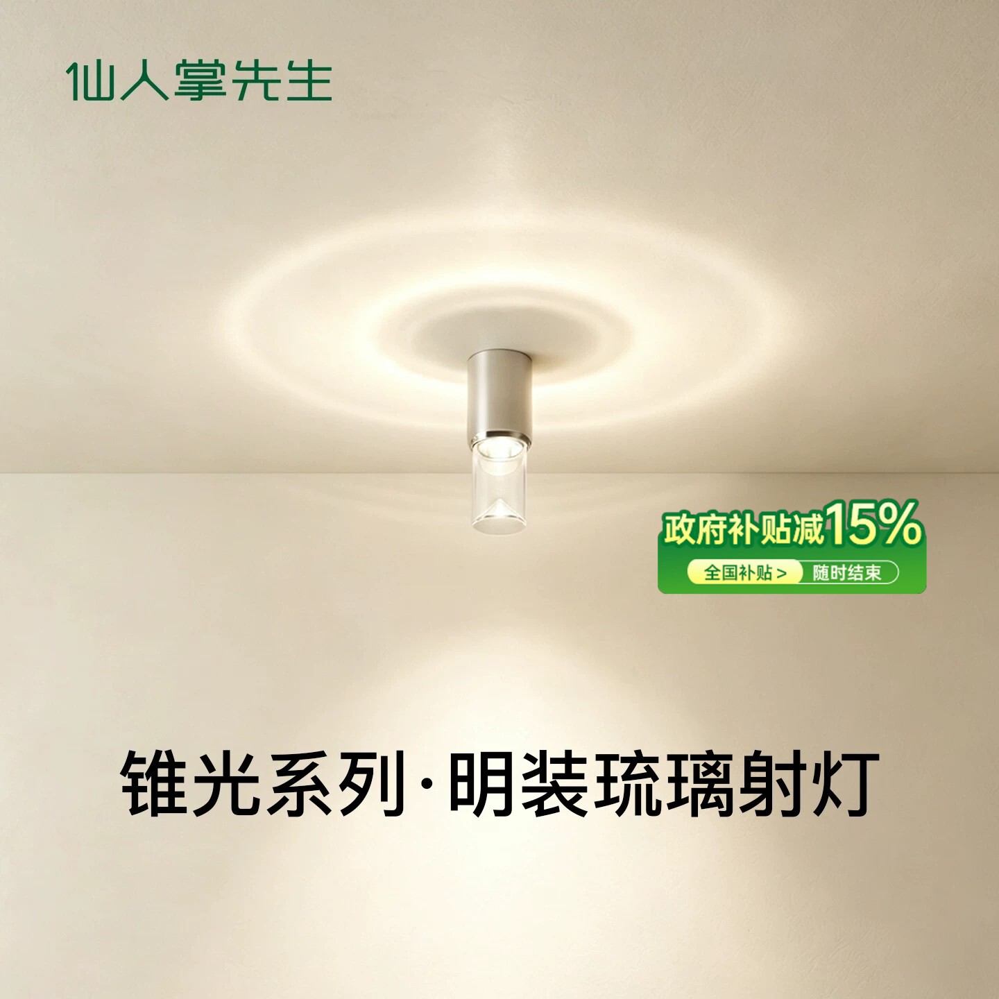 仙人掌先生锥光玻璃明装射灯
