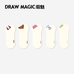潮流浅口棉袜防滑船袜 凸凸设计白色可爱网红款 袜子女短袜夏季 薄款