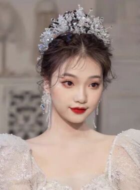 水晶皇冠新娘婚饰韩式
