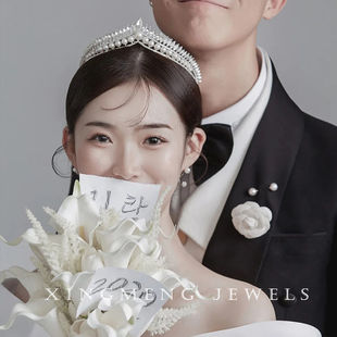 新娘皇冠头饰三件套头纱大气超仙婚纱生日2025新款秀禾结婚发饰女