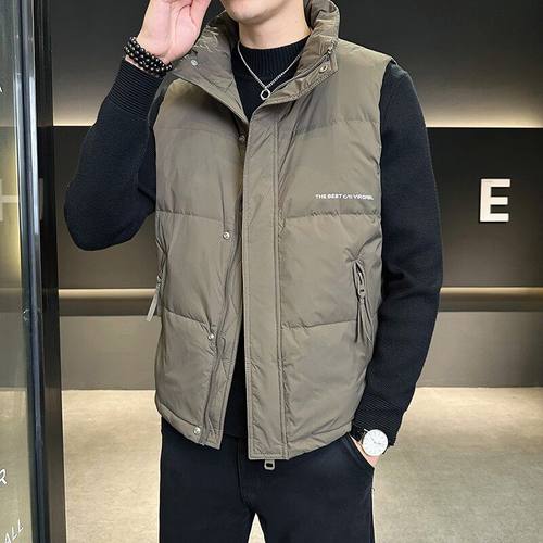 凯乐石薄荷秋冬季新款男士羽绒马甲外穿青年休闲时尚立领潮男外套