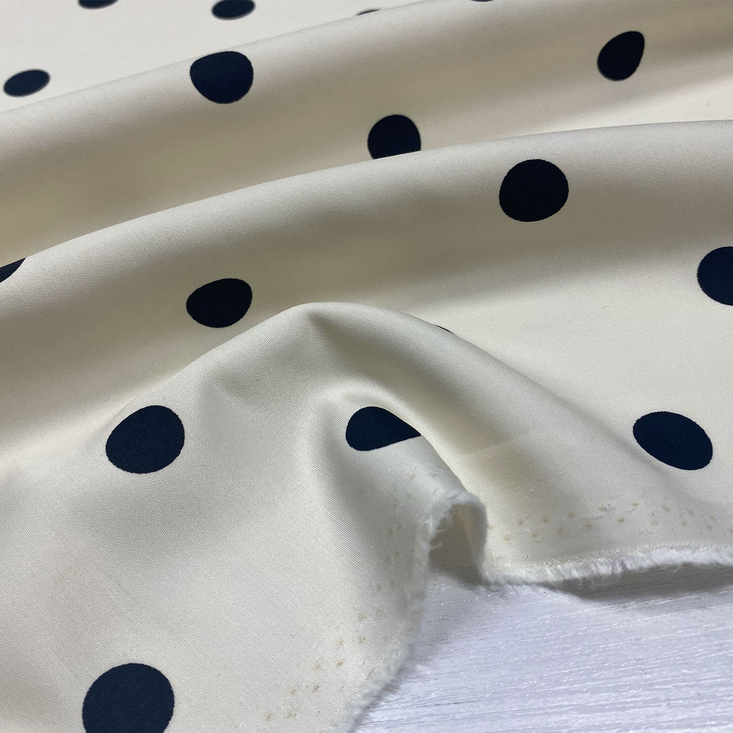 高端黑色波点锦棉连衣裙服装面料