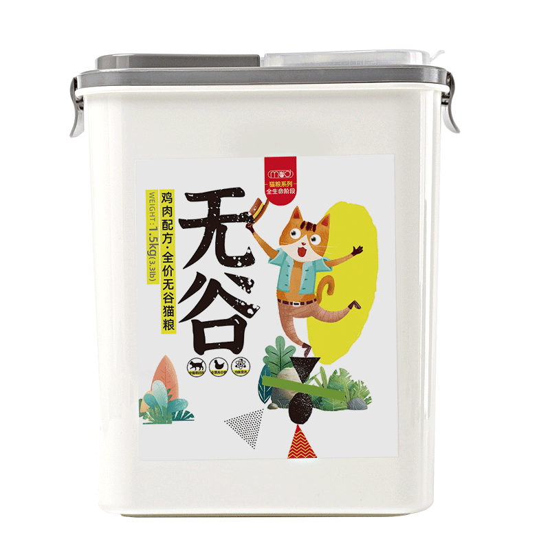 蛋白40%+桶装全价无谷猫粮