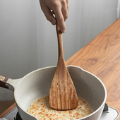 曲柄设计相思木锅铲木质家用不沾锅专用实木炒菜铲子副食品木铲漏