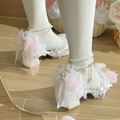 荷妹高跟鞋原创lolita花嫁春野家